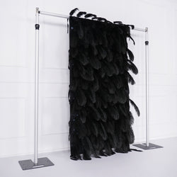 Uflower Artificial Black 5D Flower Wall Wedding Backdrop Deco Birthday Party