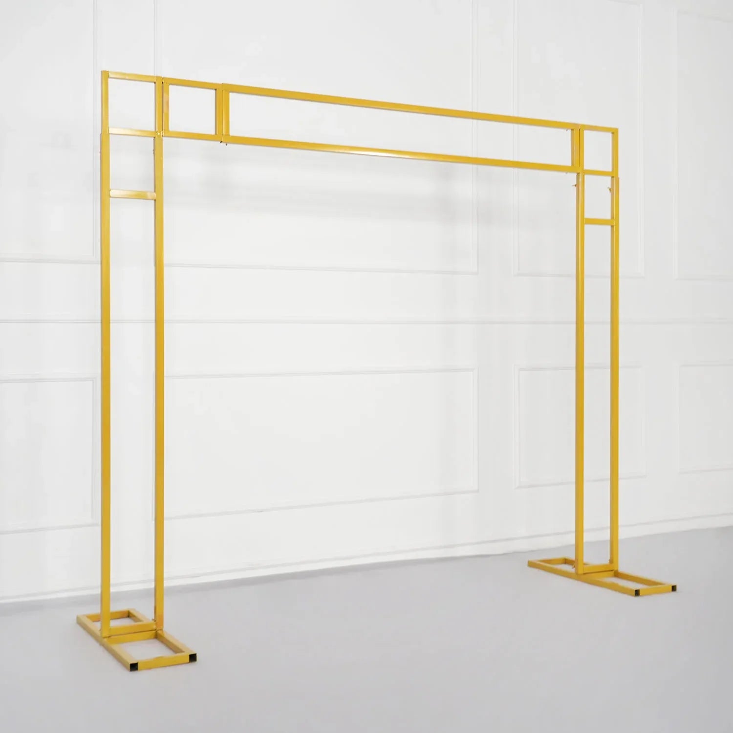 Uflower White Gold Retractable Flower Stand Adjustable Wedding Stage Background Shelf - Uflower