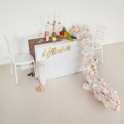 Uflower Artificial Flower Row Sofa Table Runner Floor Flower Arrangement