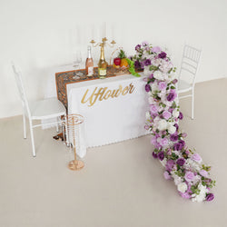 Uflower Artificial Flower Row Sofa Table Runner Floor Flower Arrangement