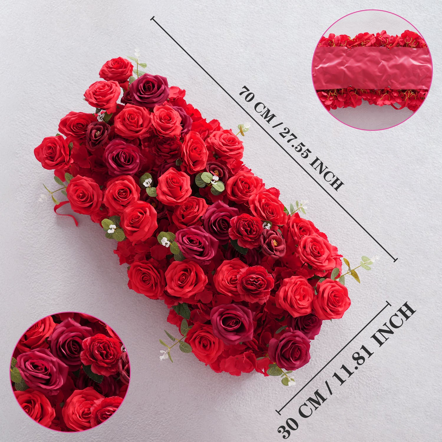 2.2m*2.2m Red Rose Wedding Arch Heart Arch Decor