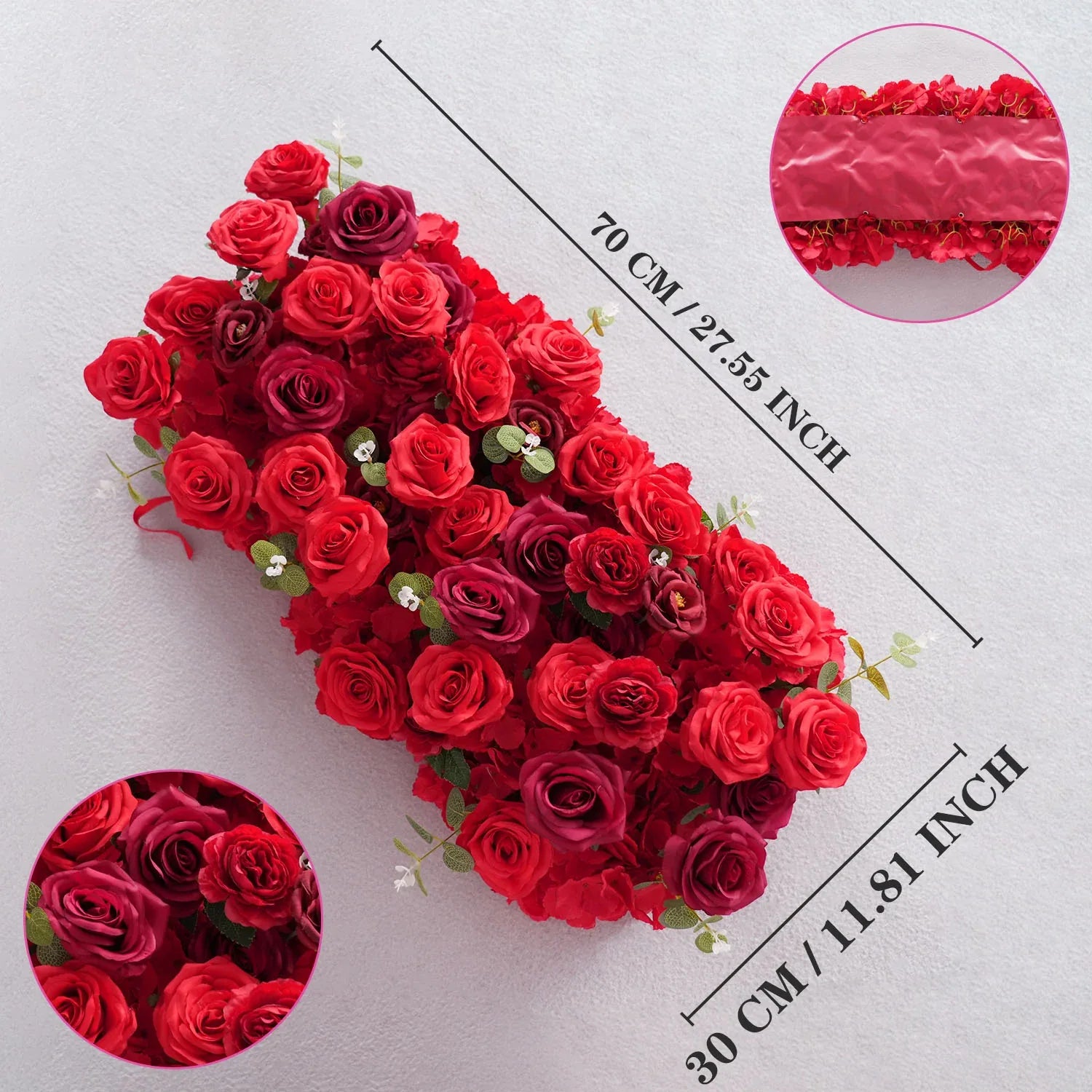 2.2m*2.2m Red Rose Wedding Arch Heart Arch Decor - Uflower