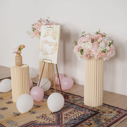 Uflower Pink Table Centerpiece Floral Ball Wedding Table Decoration