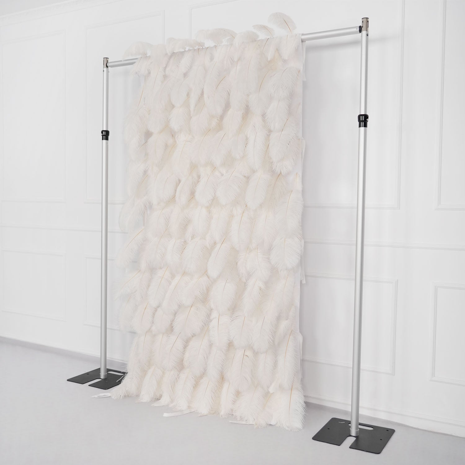 Uflower Artificial White 5D Flower Wall Wedding Backdrop Deco Birthday Party