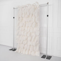 Uflower Artificial White 5D Flower Wall Wedding Backdrop Deco Birthday Party