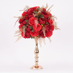 40cm Gold Red Spherical Dried Flower Arrangements​ 6 picture