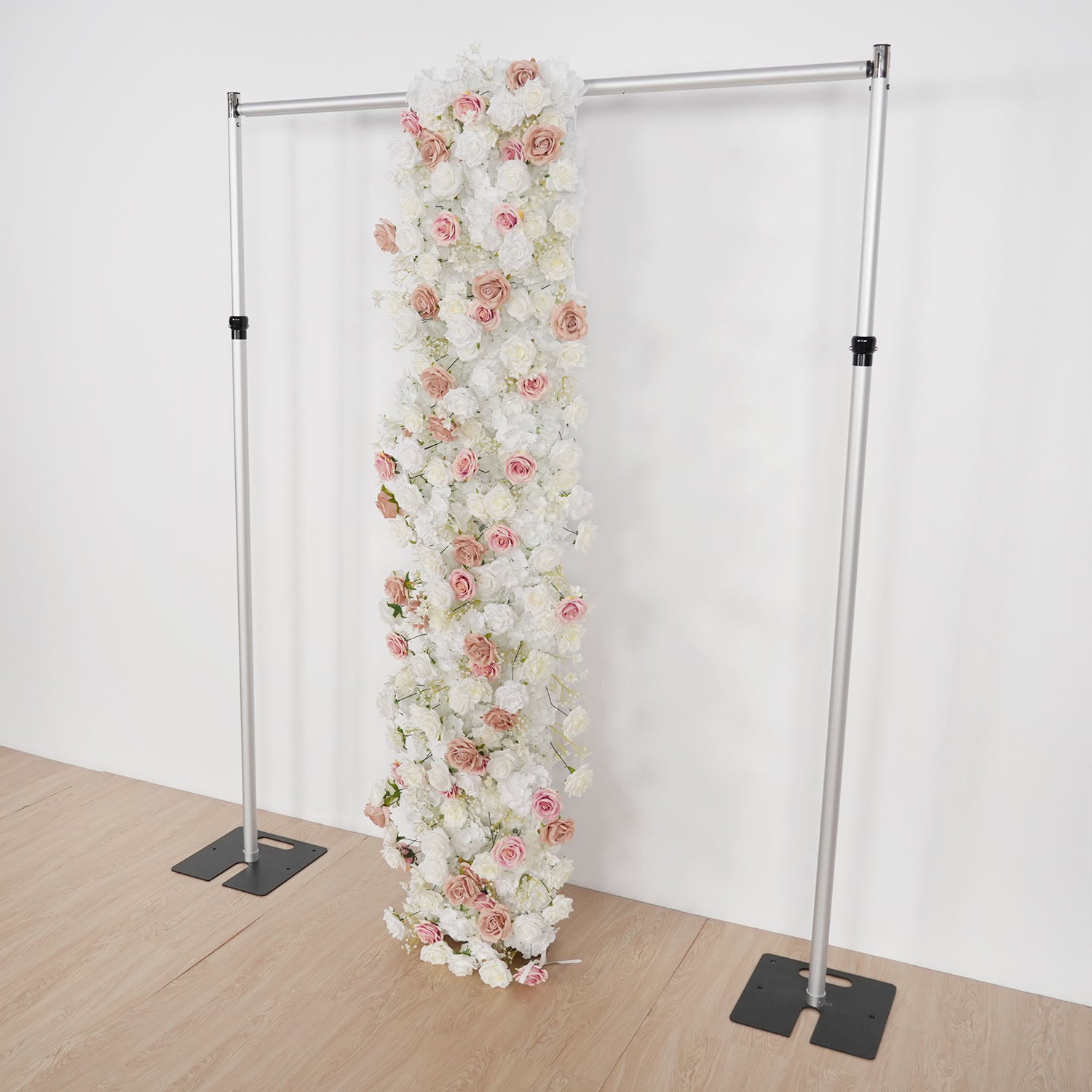 Uflower Pink Khaki Rose Wedding Background Flower Arrangement Arch Decoration