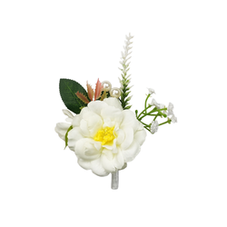 Uflower Pink White Series Bride Bouquet Wrist Corsage Groom Boutonniere Wedding Event Supplies