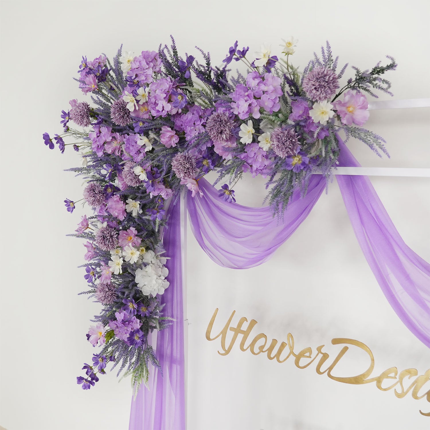 Artificial Purple Lavender Hang Flower Arrangement Wedding Backdrop Decor Props