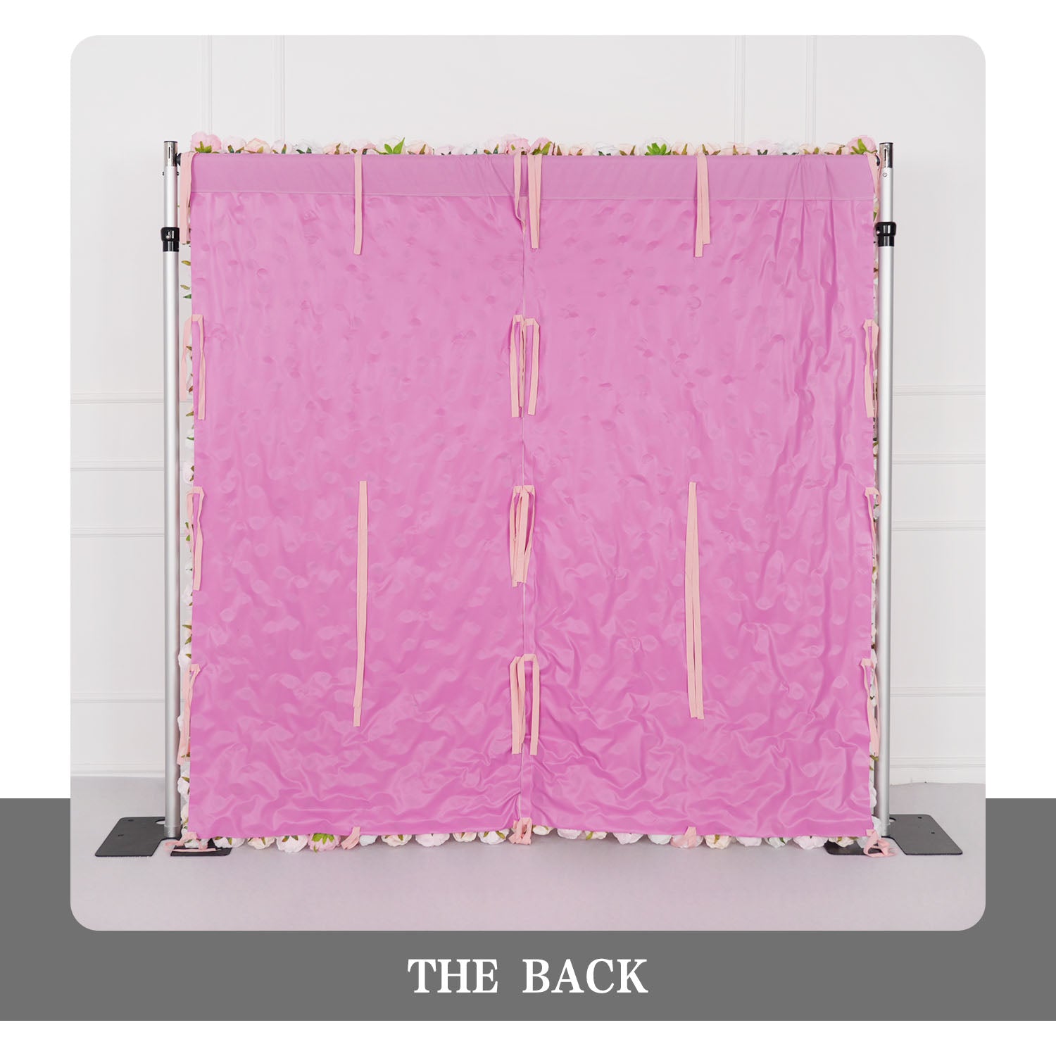 Uflower Artificial Pink Rose Wall Wedding Backdrop Decor