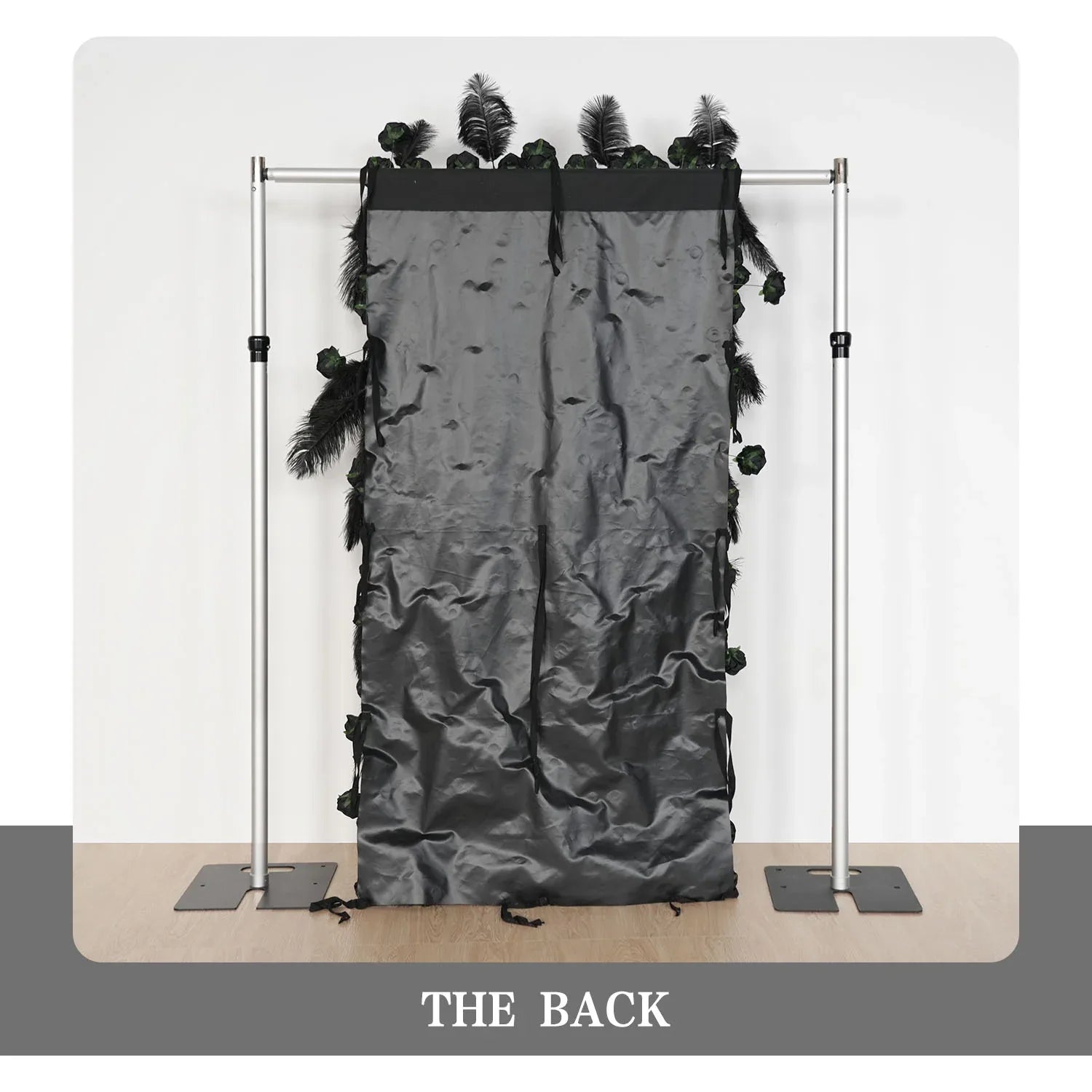 Uflower Artificial Black 5D Flower Wall Wedding Backdrop Decoration - Uflower