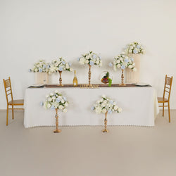 Uflower White Rose Wedding Table Centerpiece Flower Arrangement