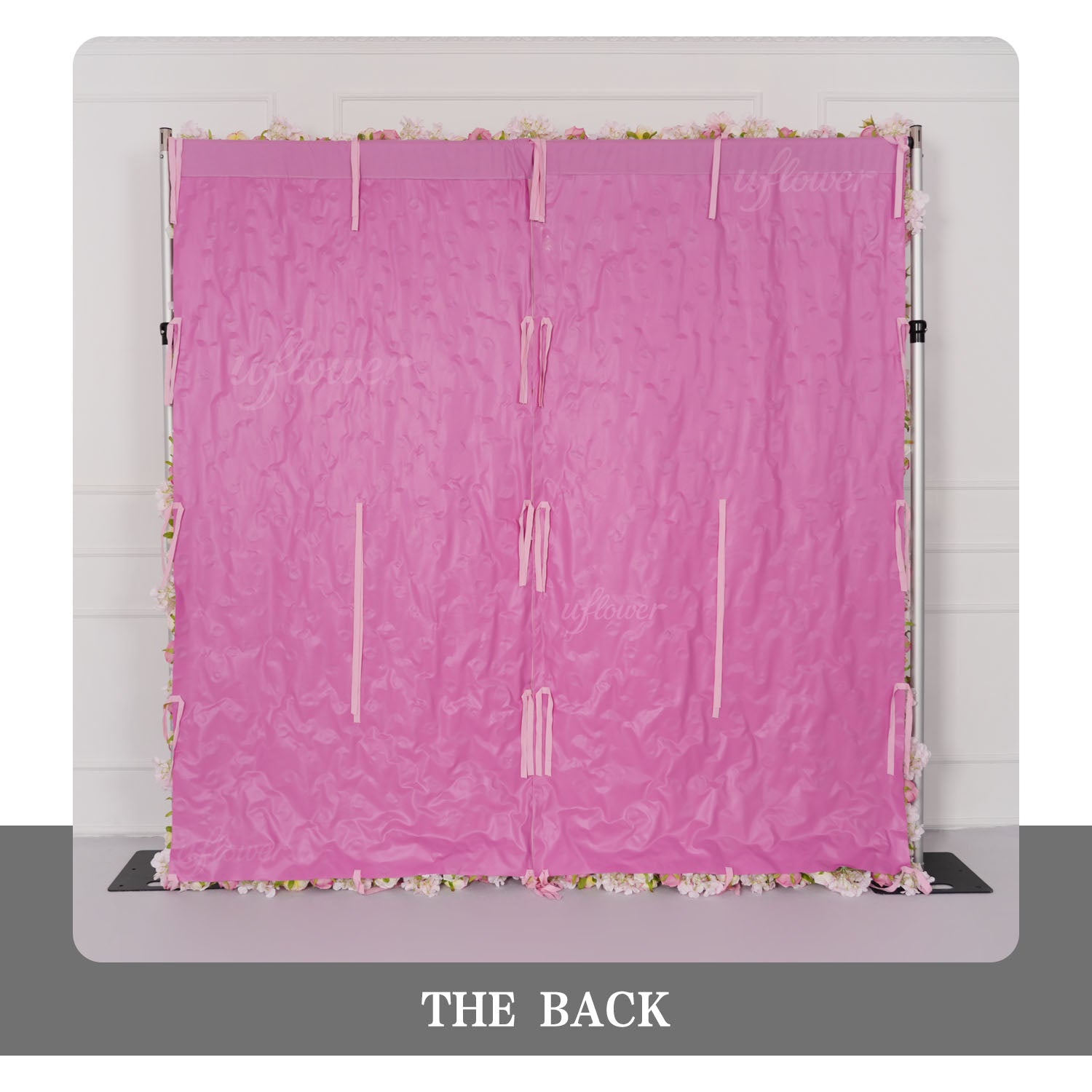 Uflower Flower Wall Pink Rose Floral Backdrop Wedding Party Proposal Decor