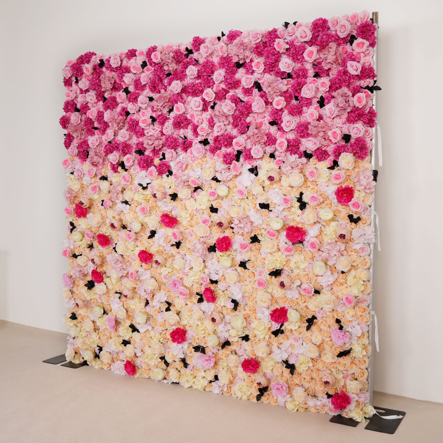 Rose Pink Gradient Flower Wall