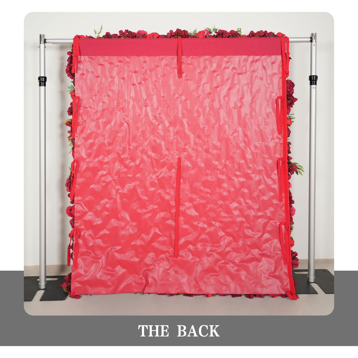 Uflower Artificial Red Rose Wall Wedding Backdrop Decor
