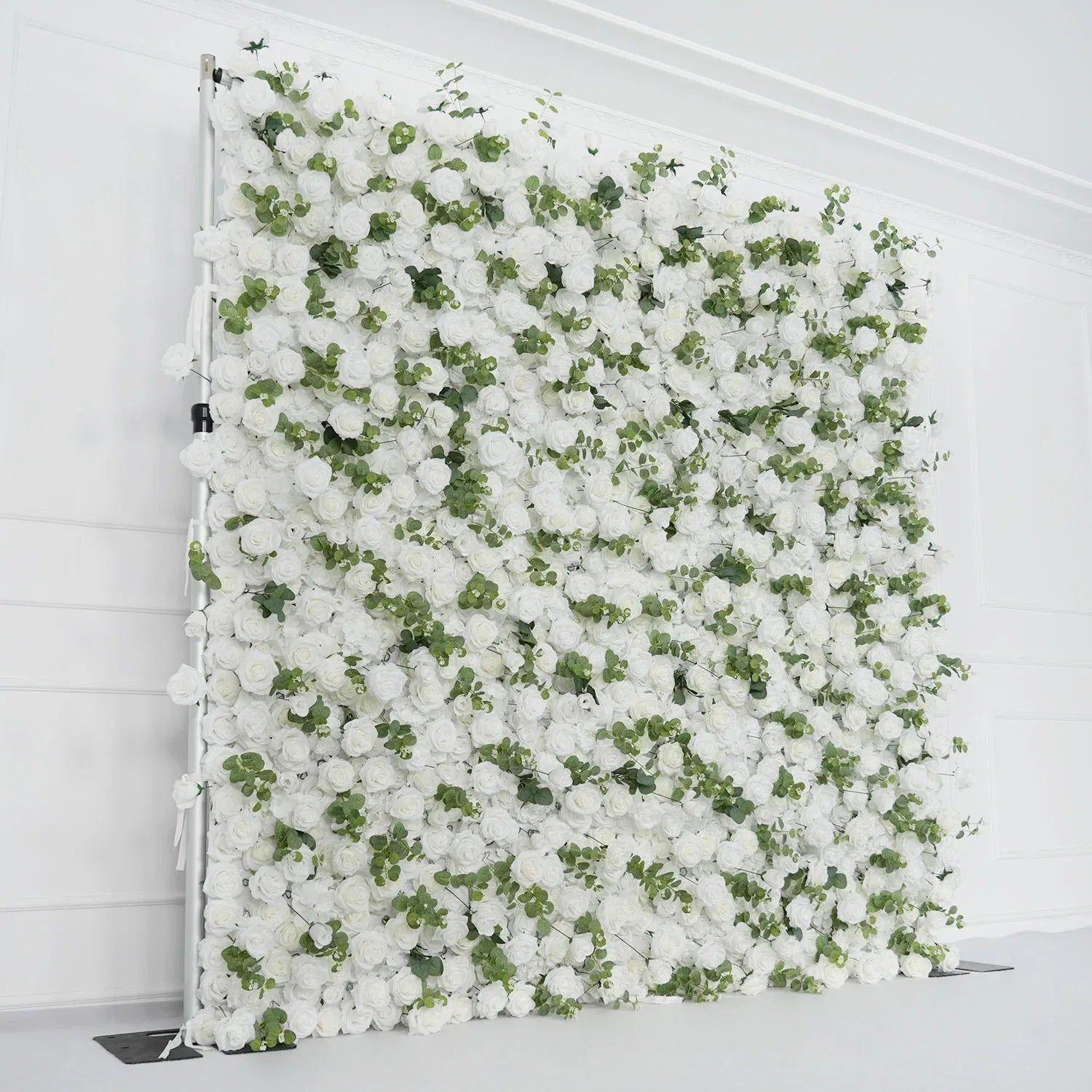 Uflower Artificial White Rose Wall Wedding Backdrop Decor - Uflower