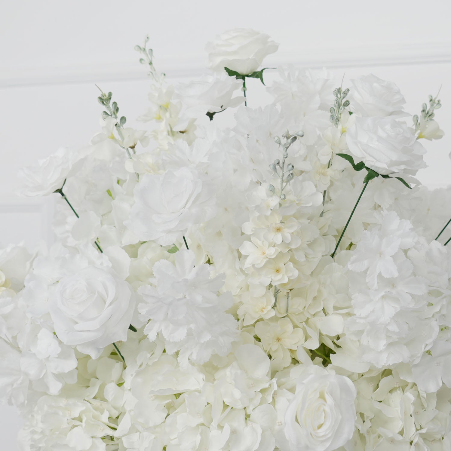 Artificial White Rose Flower Arrangement Wedding Backdrop Decor Props