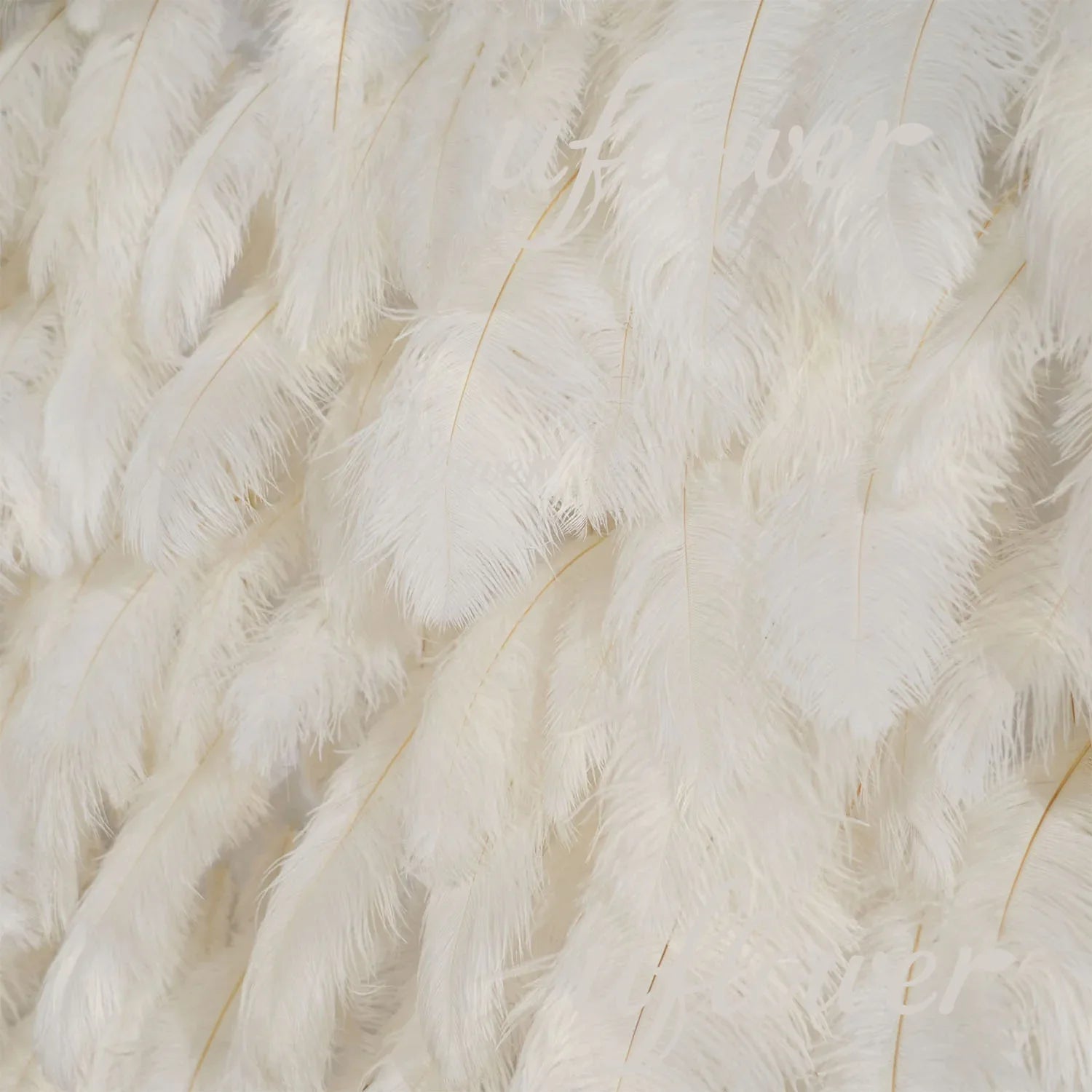 Uflower Artificial White 5D Flower Wall Wedding Backdrop Deco Birthday Party - Uflower