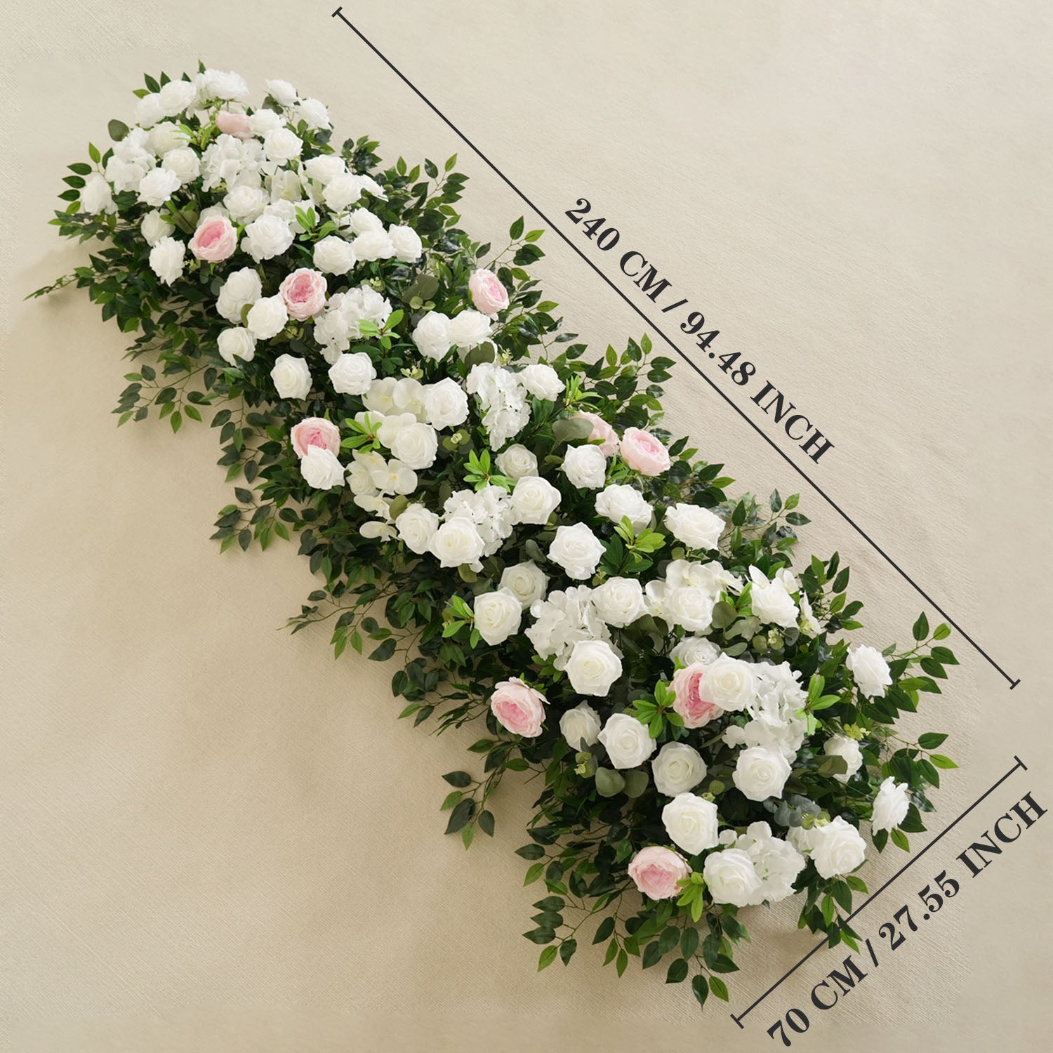 Uflower White Rose Wedding Background Flower Arrangement Arch Decoration