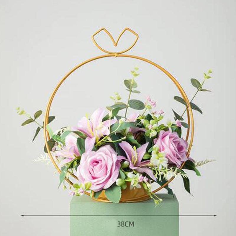 Green Table Flower Arrangement Simulation Flower High-end Light Luxury Table Flower