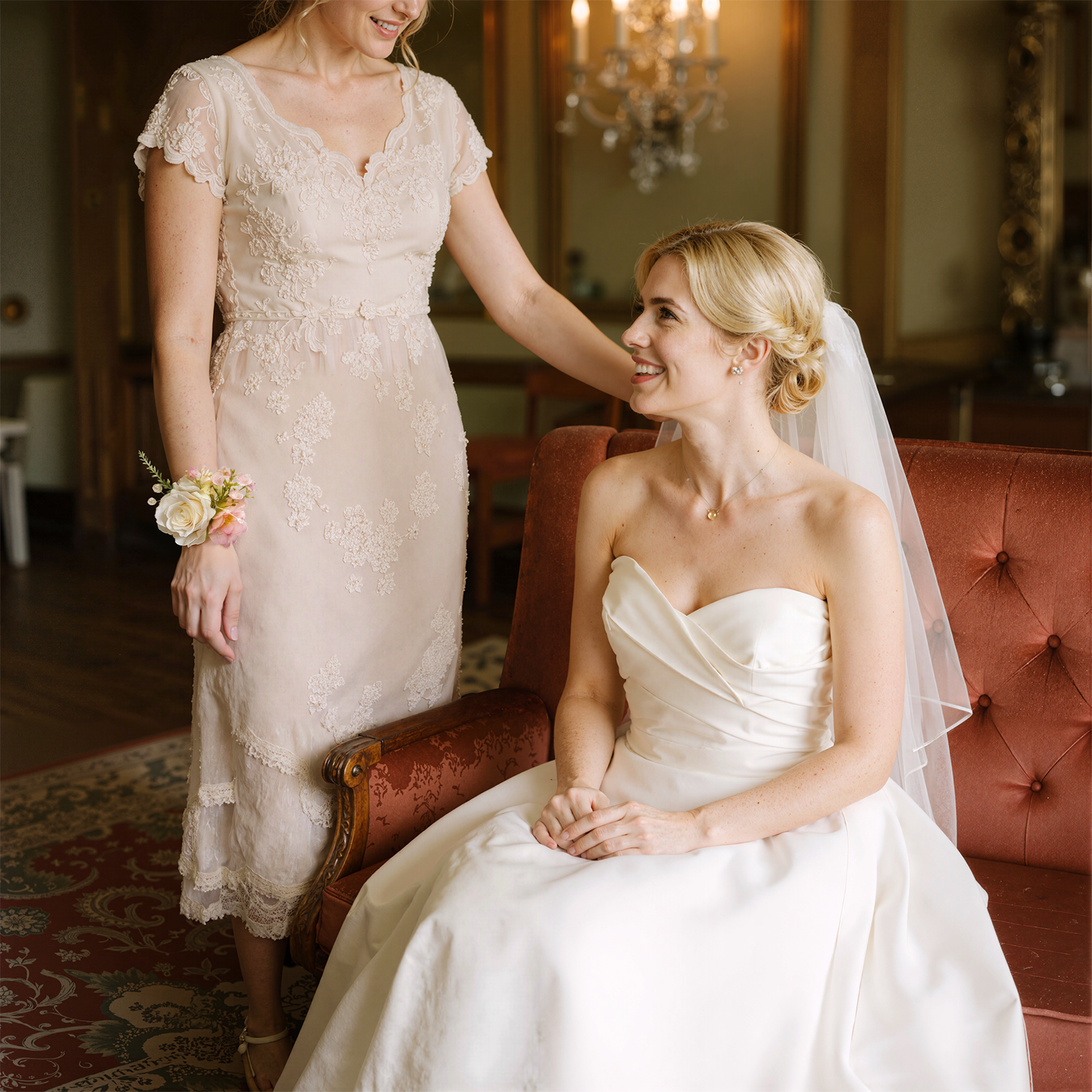 Uflower Pink White Series Bride Bouquet Wrist Corsage Groom Boutonniere Wedding Event Supplies