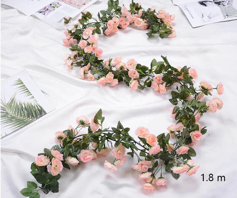 Christmas 69 simulation rose vine long juan flower vine ceiling pipe winding decoration green plants