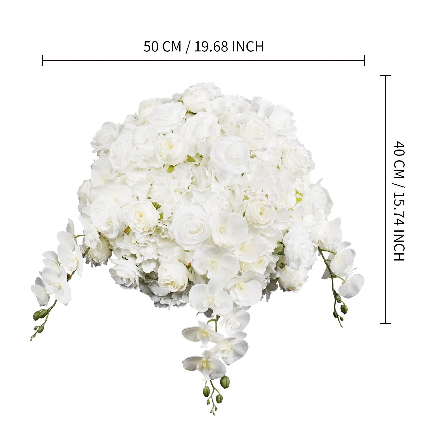 50cm Cream White Spherical Faux Flower Arrangements 10 picture