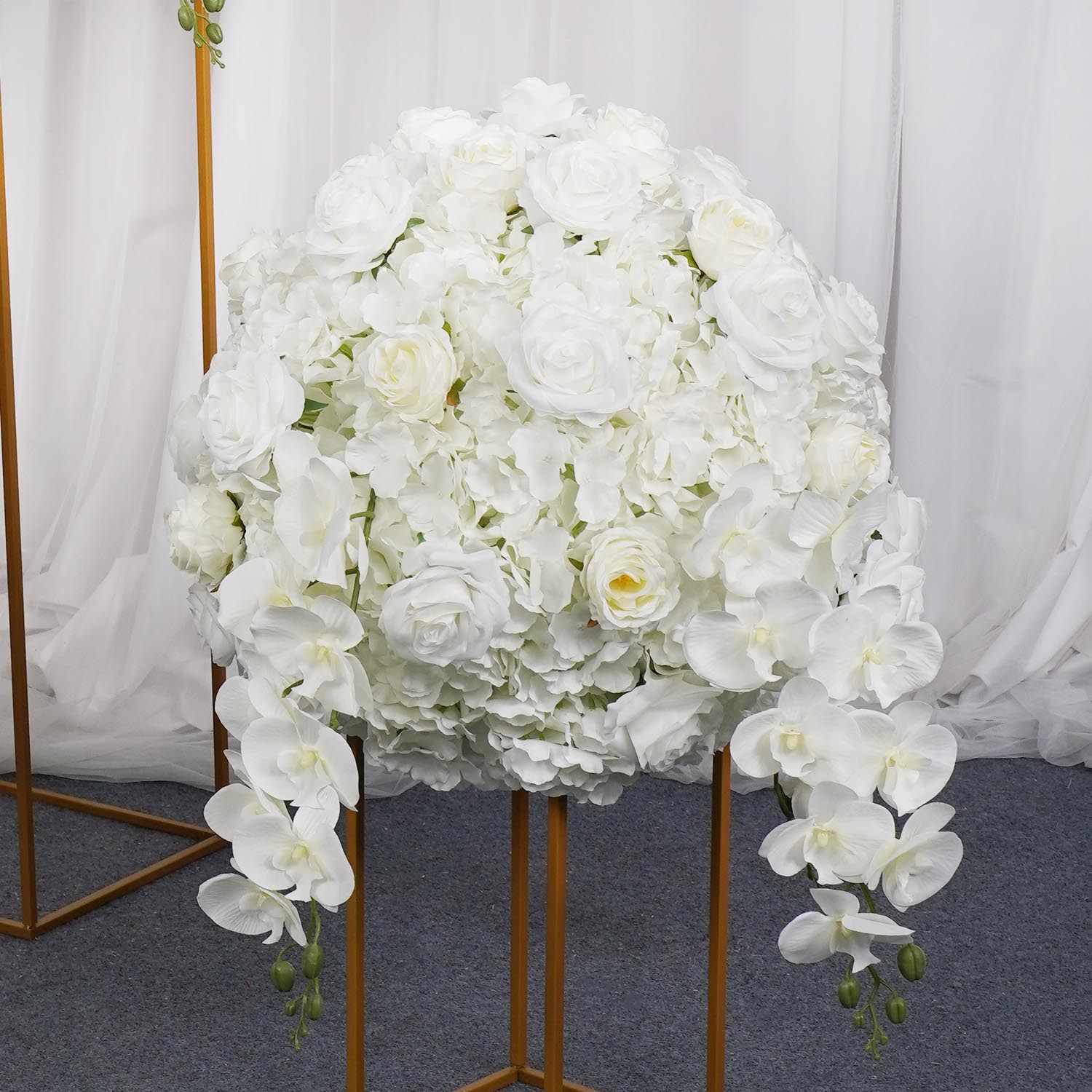 50cm Cream White Spherical Faux Flower Arrangements 3 picture