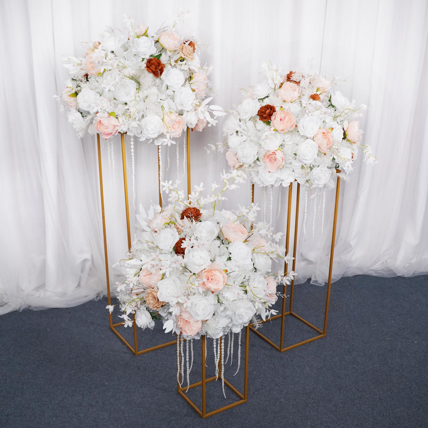 50cm White Dried Flower Arrangements 6 picture