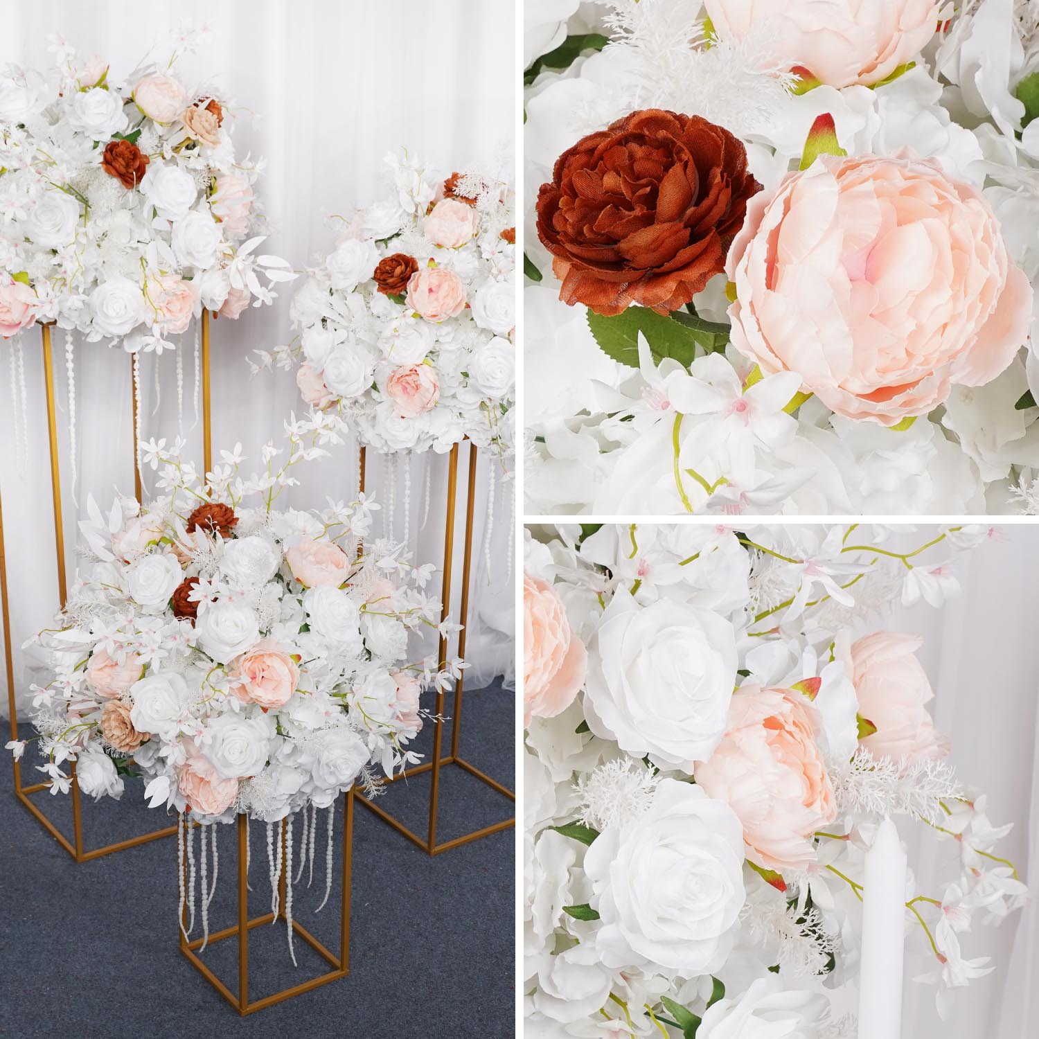 50cm White Dried Flower Arrangements 7 picture