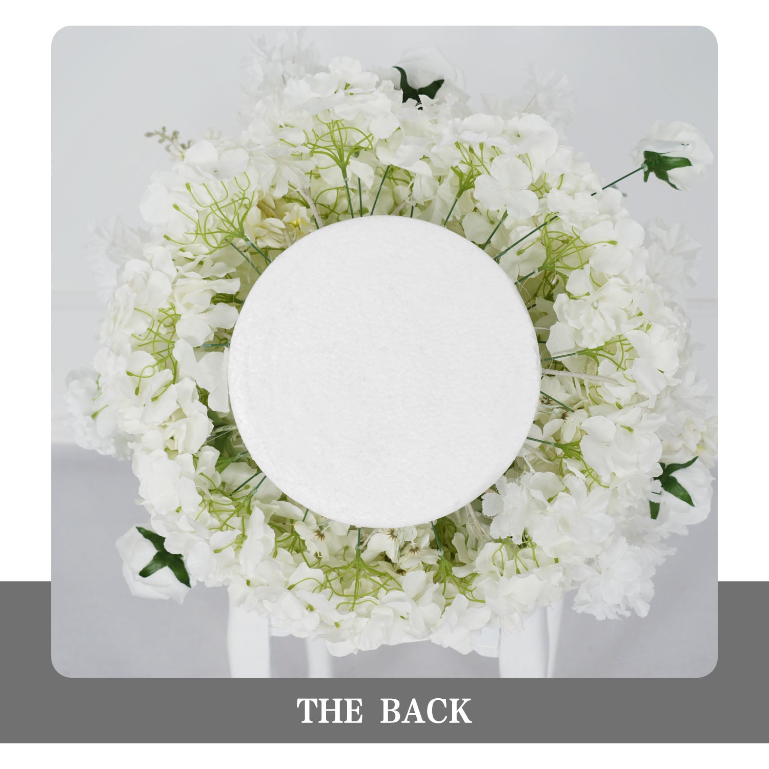 Artificial White Rose Flower Arrangement Wedding Backdrop Decor Props