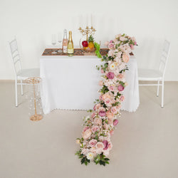 Uflower Artificial Flower Row Sofa Table Runner Floor Flower Arrangement