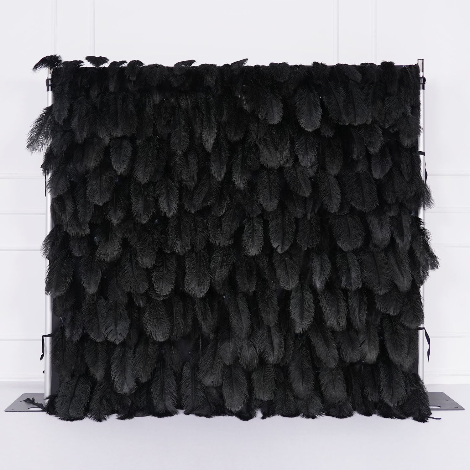 Uflower Artificial Black 5D Flower Wall Wedding Backdrop Deco Birthday Party