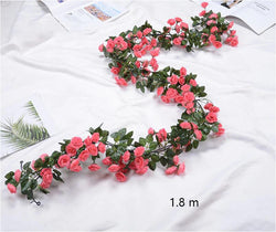 Christmas 69 simulation rose vine long juan flower vine ceiling pipe winding decoration green plants