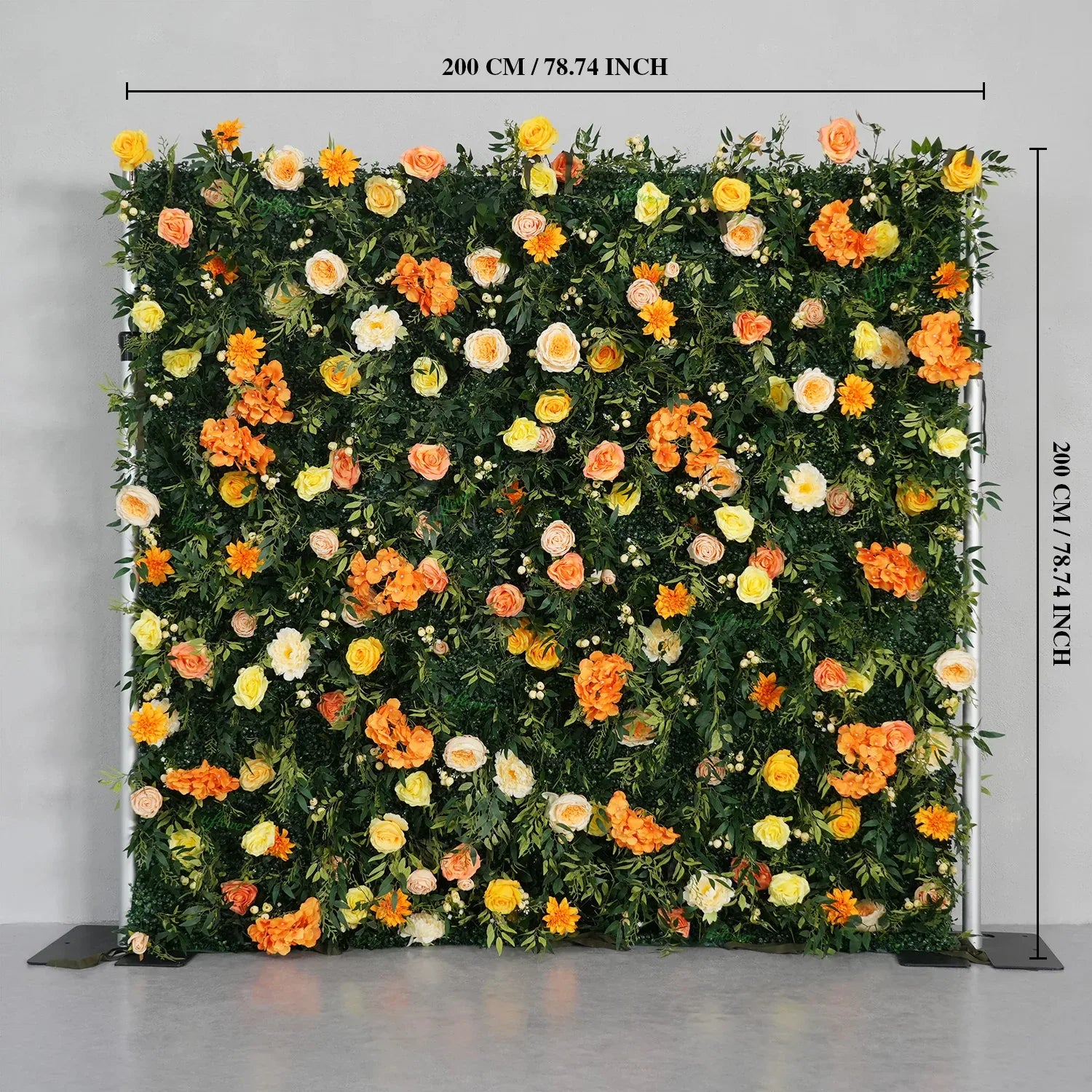 Uflower Autumn Orange Yellow Flower Wall Fall Wedding Party Event Decor SET80198 - Uflower