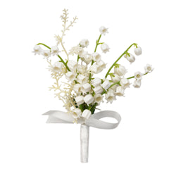 Uflower White Series With Greenery  Bride Bouquet Wrist Corsage Groom Boutonniere Wedding Event Supplies