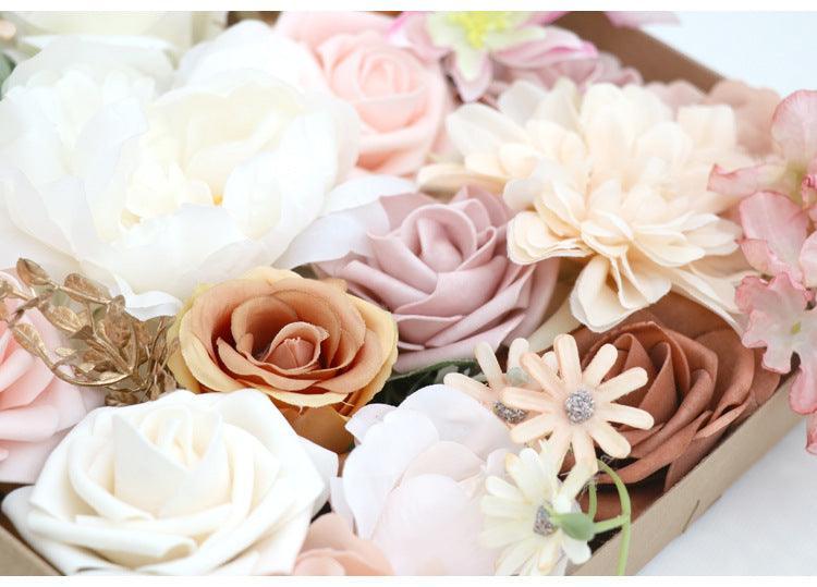 Flower Box Silk Blooming Flowers with Stem Pink - Uflower