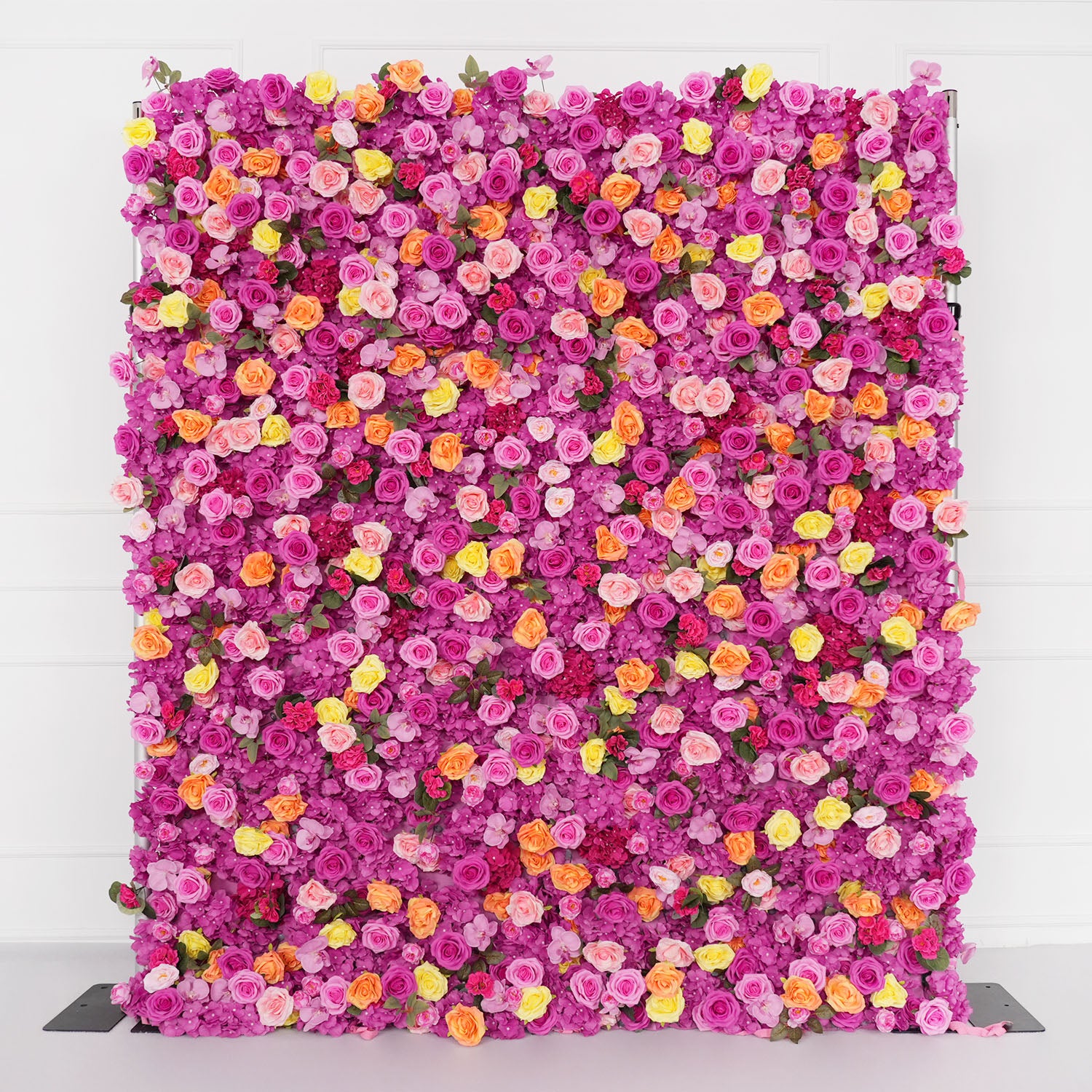 Uflower Flower Wall Hot Pink Orange Rose Floral Backdrop Wedding Party Proposal Decor Banquet Supplies