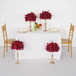 Uflower Red Table Centerpieces Floral Ball Wedding Decor Flower Arrangement