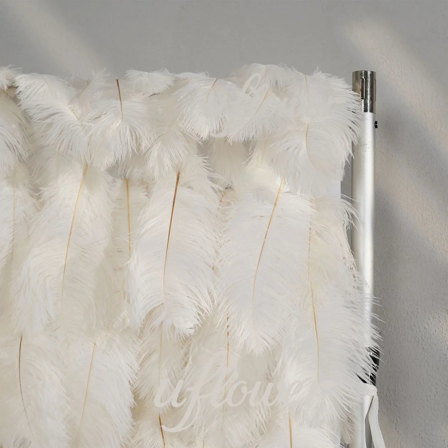 Uflower Artificial White 5D Flower Wall Wedding Backdrop Deco Birthday Party - Uflower