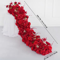 Uflower Artificial Flower Row Sofa Table Runner Floor Flower Arrangement