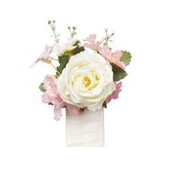 Uflower Pink White Series Bride Bouquet Wrist Corsage Groom Boutonniere Wedding Event Supplies