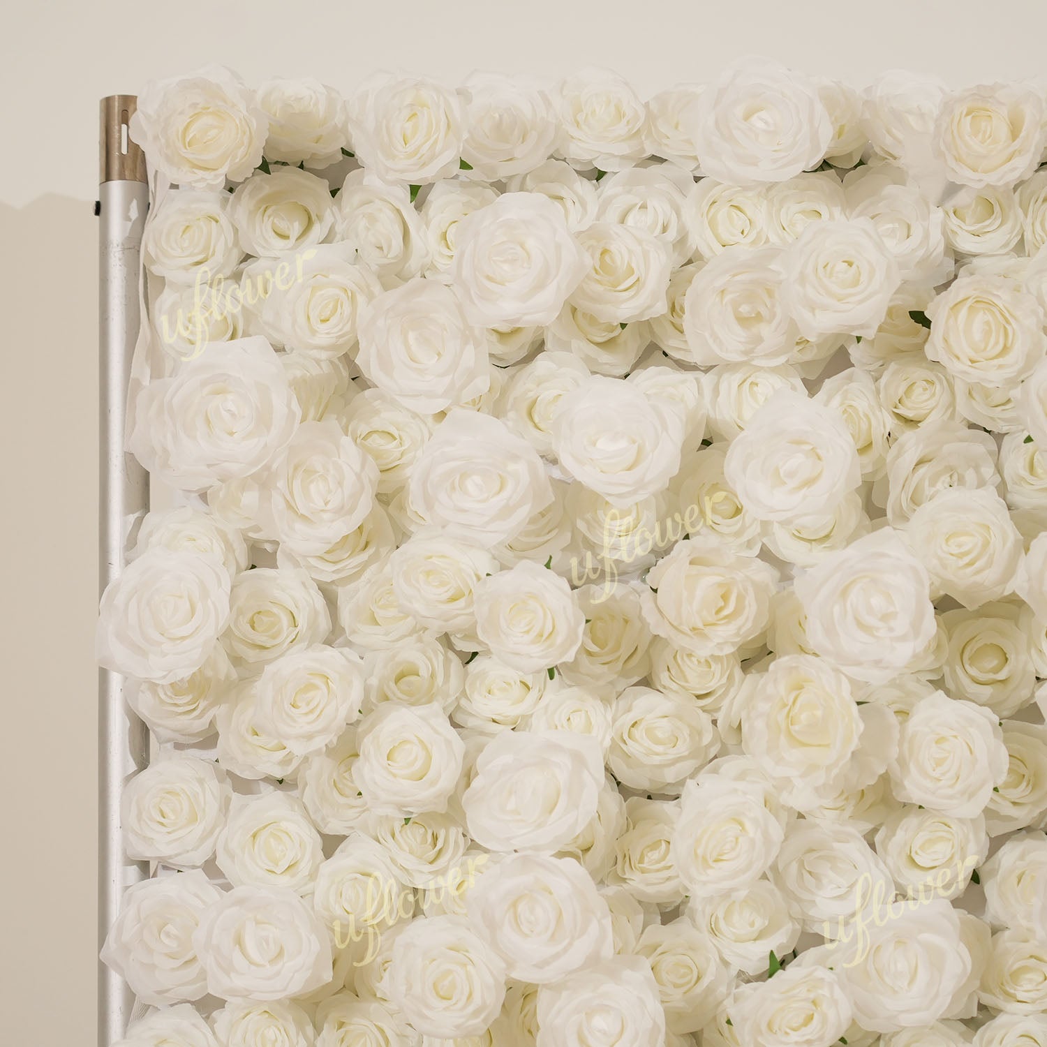 Uflower White Rose Flower Wall Backdrop Wedding Party Decoration