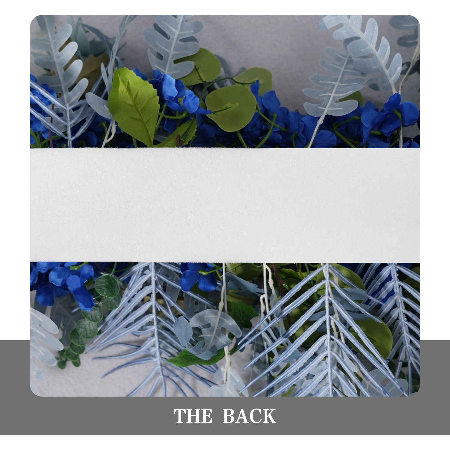 Artificial Grayish Blue Wedding KT Backdrop Flower Row Decor