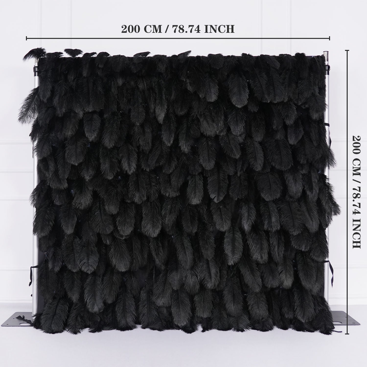 Uflower Artificial Black 5D Flower Wall Wedding Backdrop Deco Birthday Party