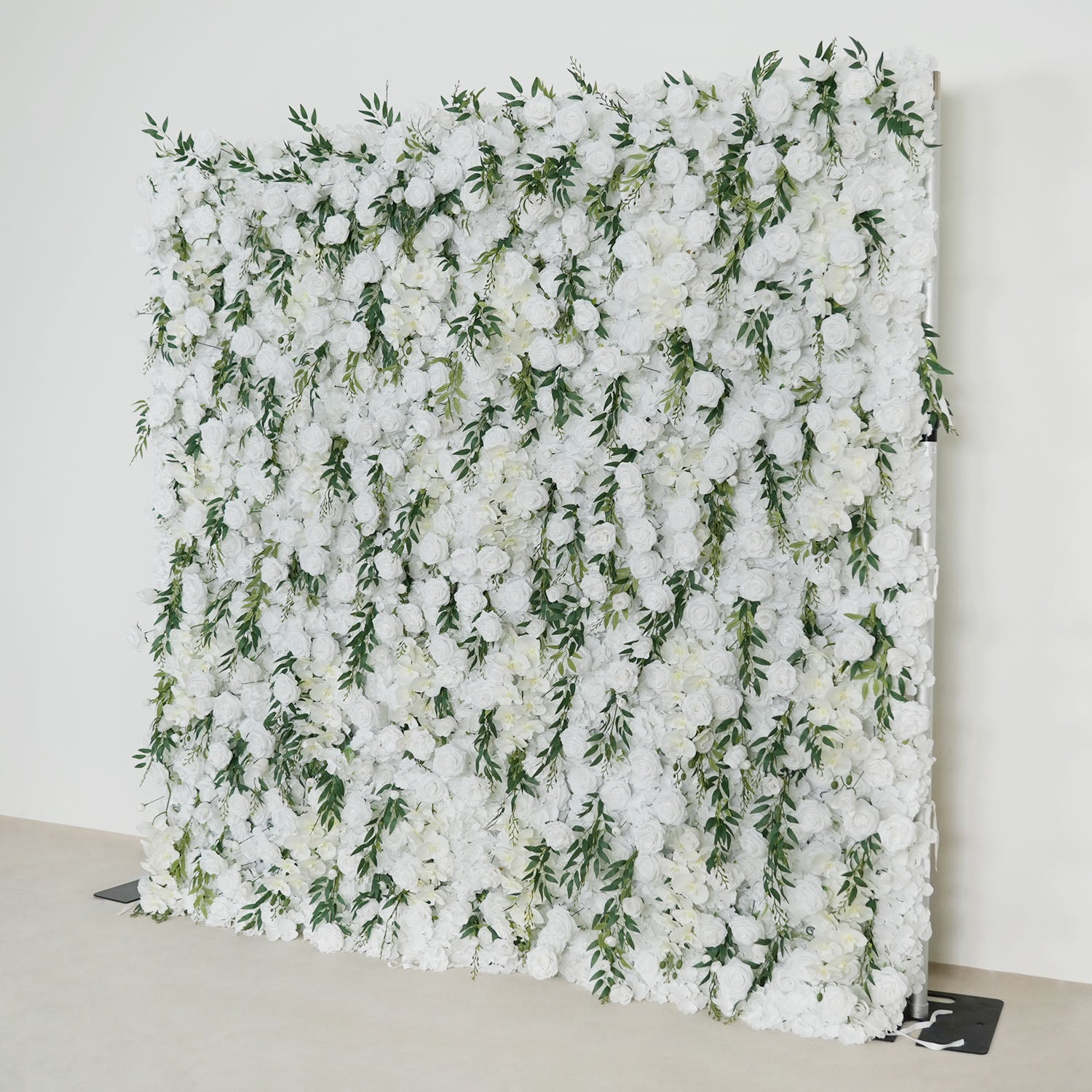 Uflower Artificial White Rose 5D Wedding Flower Wall