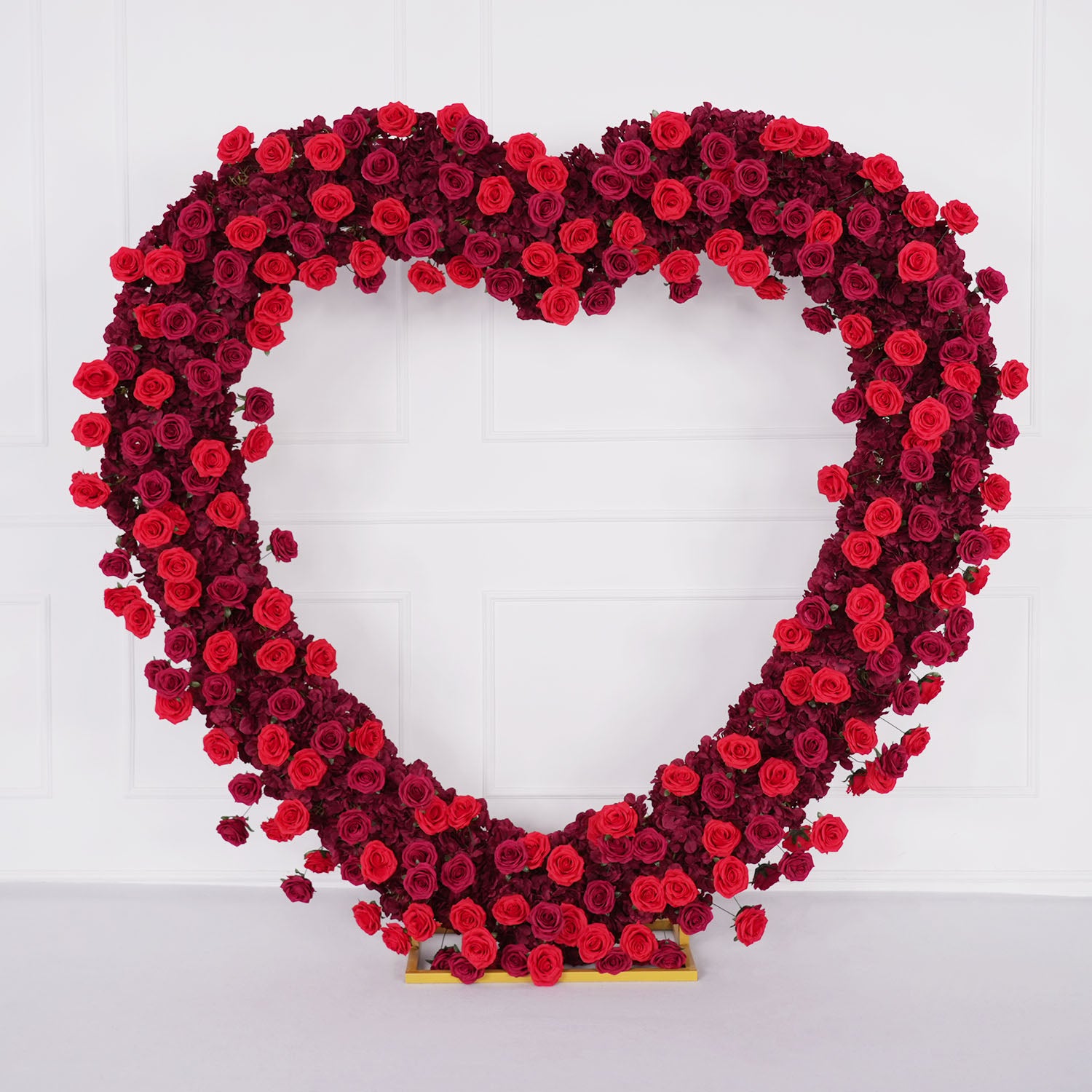 2*2m Rose Red Gradient Flower Wall