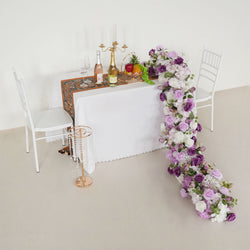 Uflower Artificial Flower Row Sofa Table Runner Floor Flower Arrangement