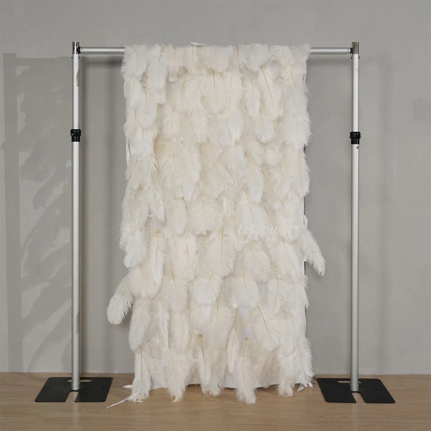 Uflower Artificial White 5D Flower Wall Wedding Backdrop Deco Birthday Party - Uflower