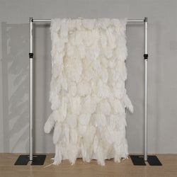 Uflower Artificial White 5D Flower Wall Wedding Backdrop Deco Birthday Party